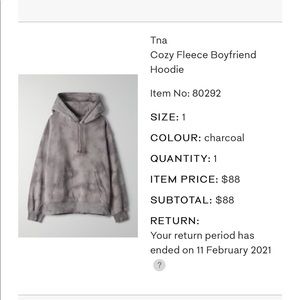 TNA cozy fleece boyfriend SET